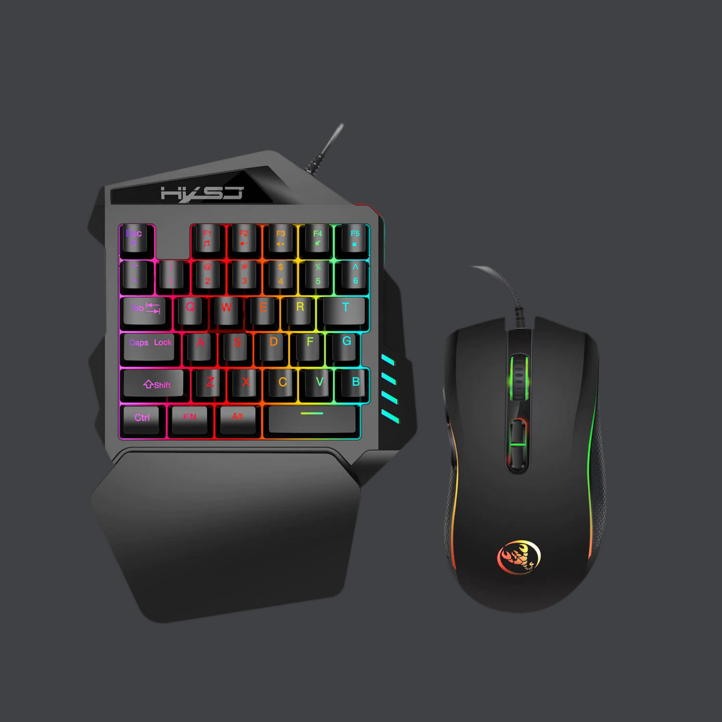 One-Handed Gaming Keyboard Set
