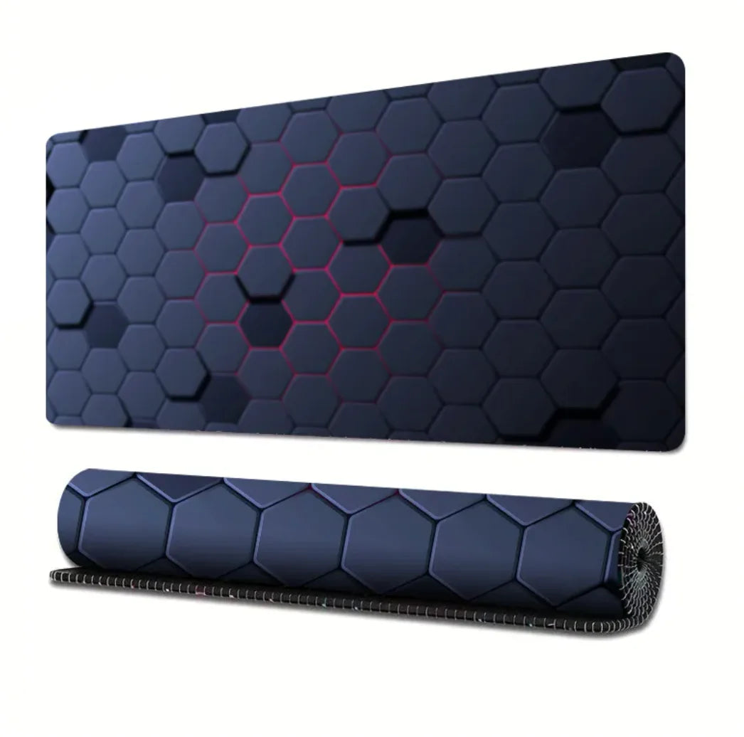 Extended Gaming Mouse Pad with Line Design