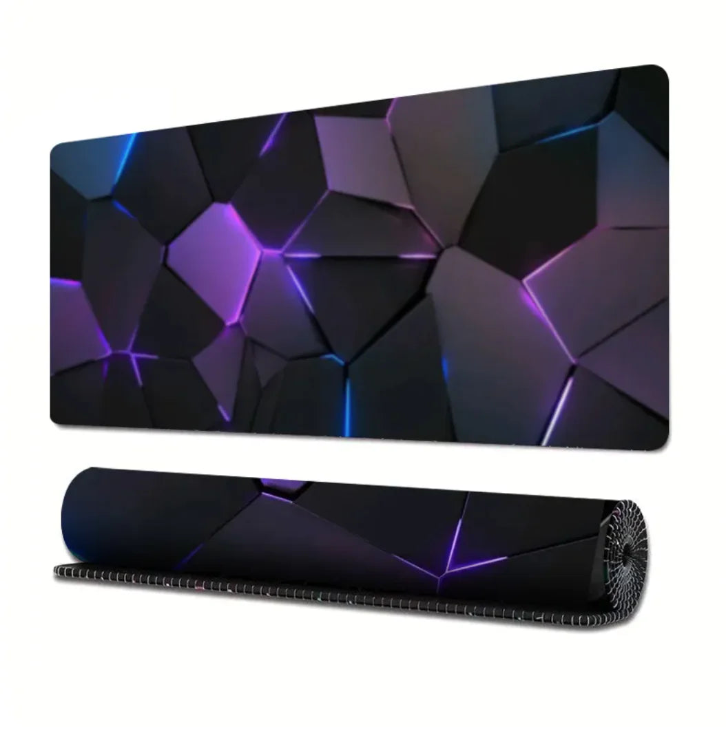 Extended Gaming Mouse Pad with Line Design