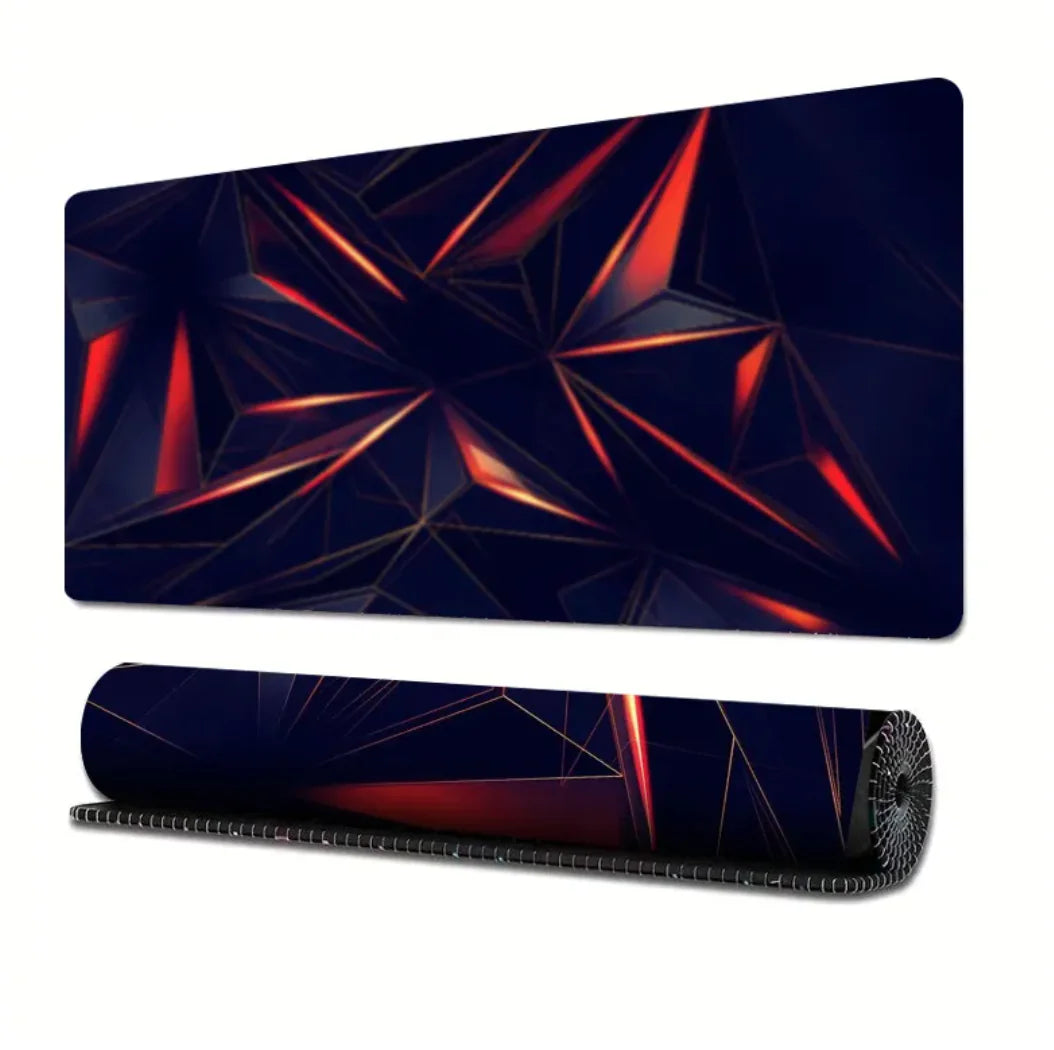 Extended Gaming Mouse Pad with Line Design