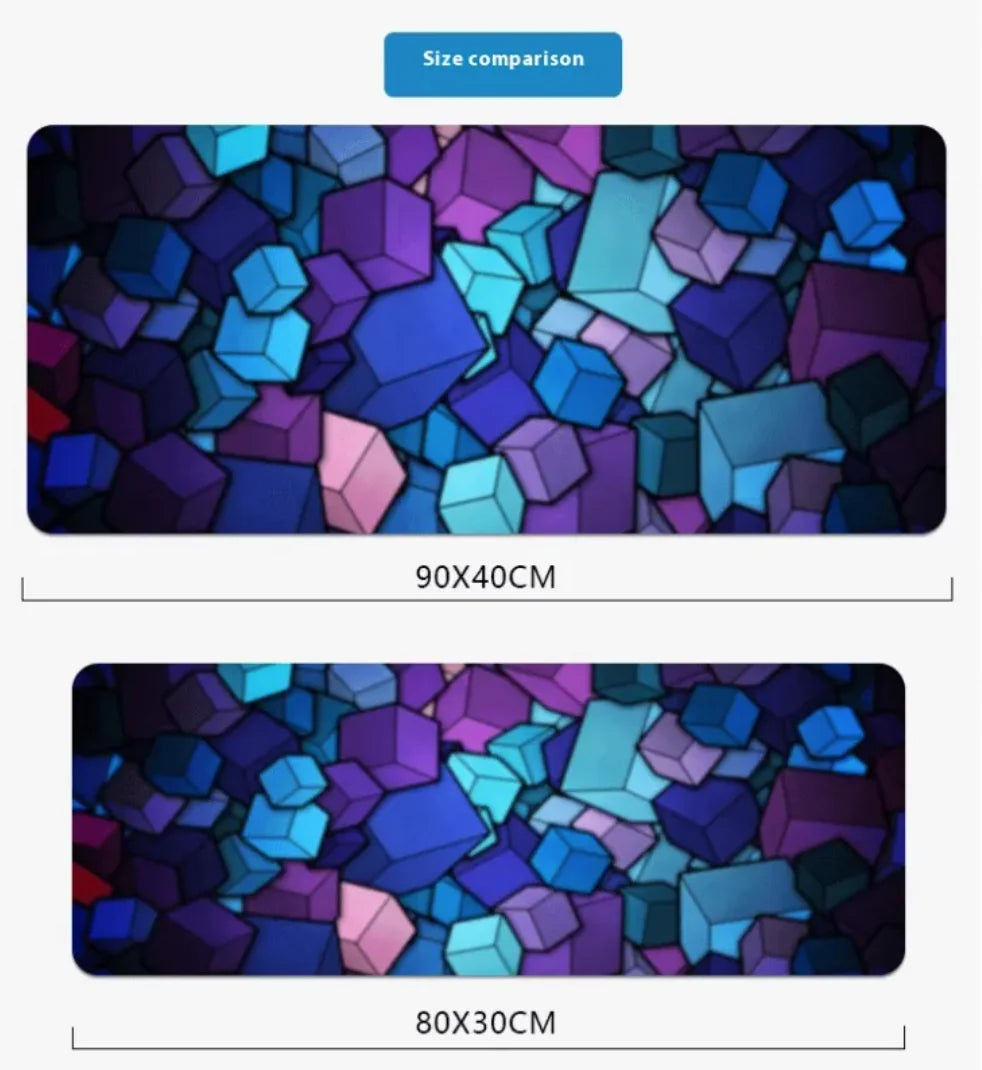 Extended Gaming Mouse Pad with Line Design