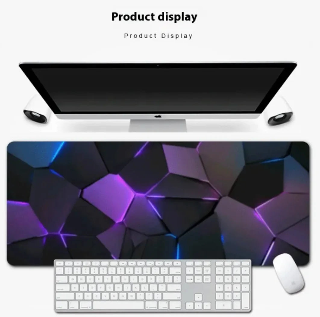 Extended Gaming Mouse Pad with Line Design