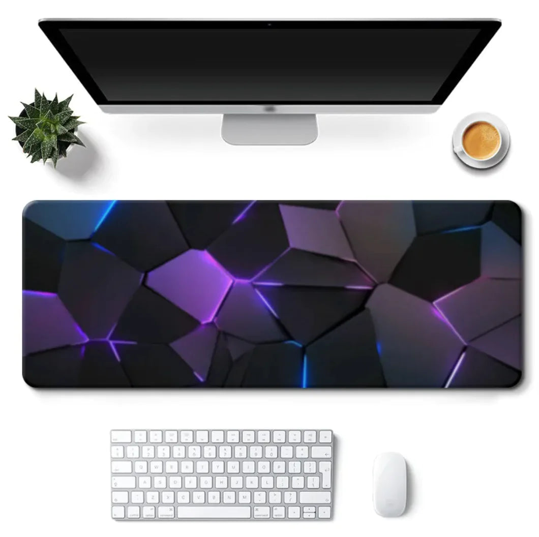 Extended Gaming Mouse Pad with Line Design