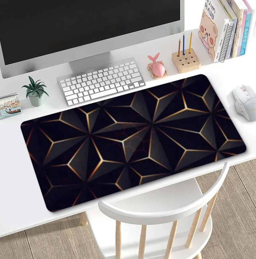 Extended Gaming Mouse Pad with Line Design