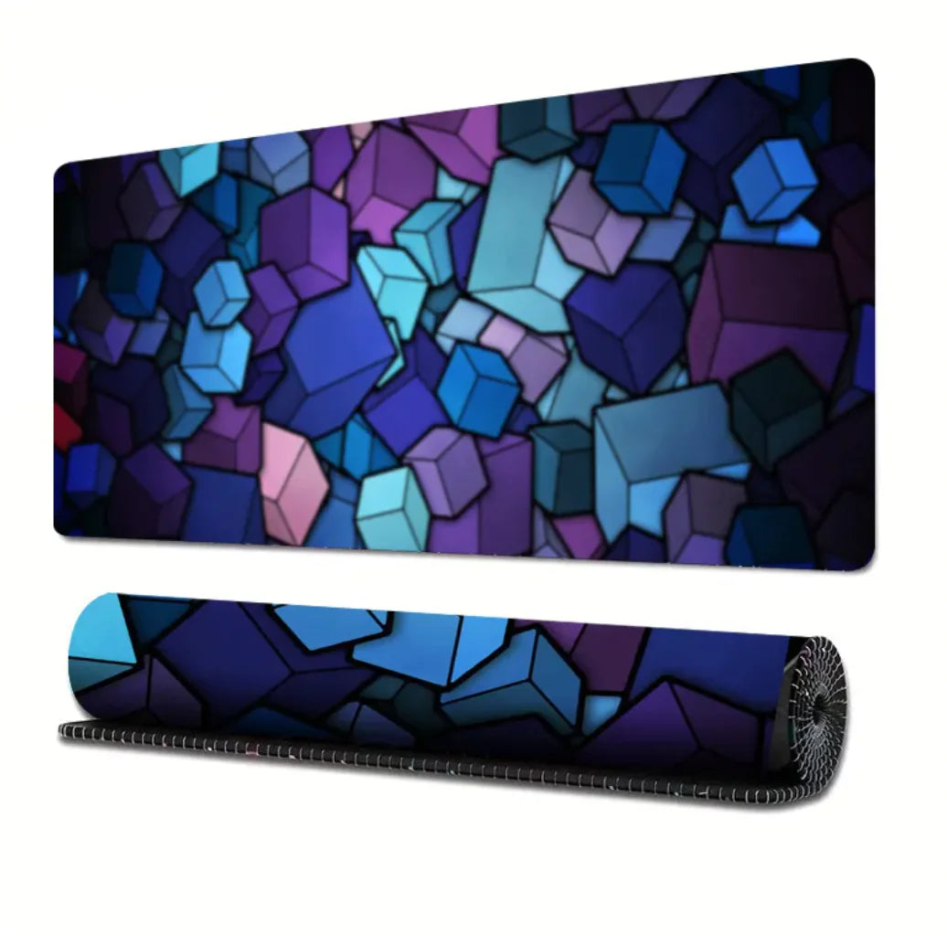 Extended Gaming Mouse Pad with Line Design