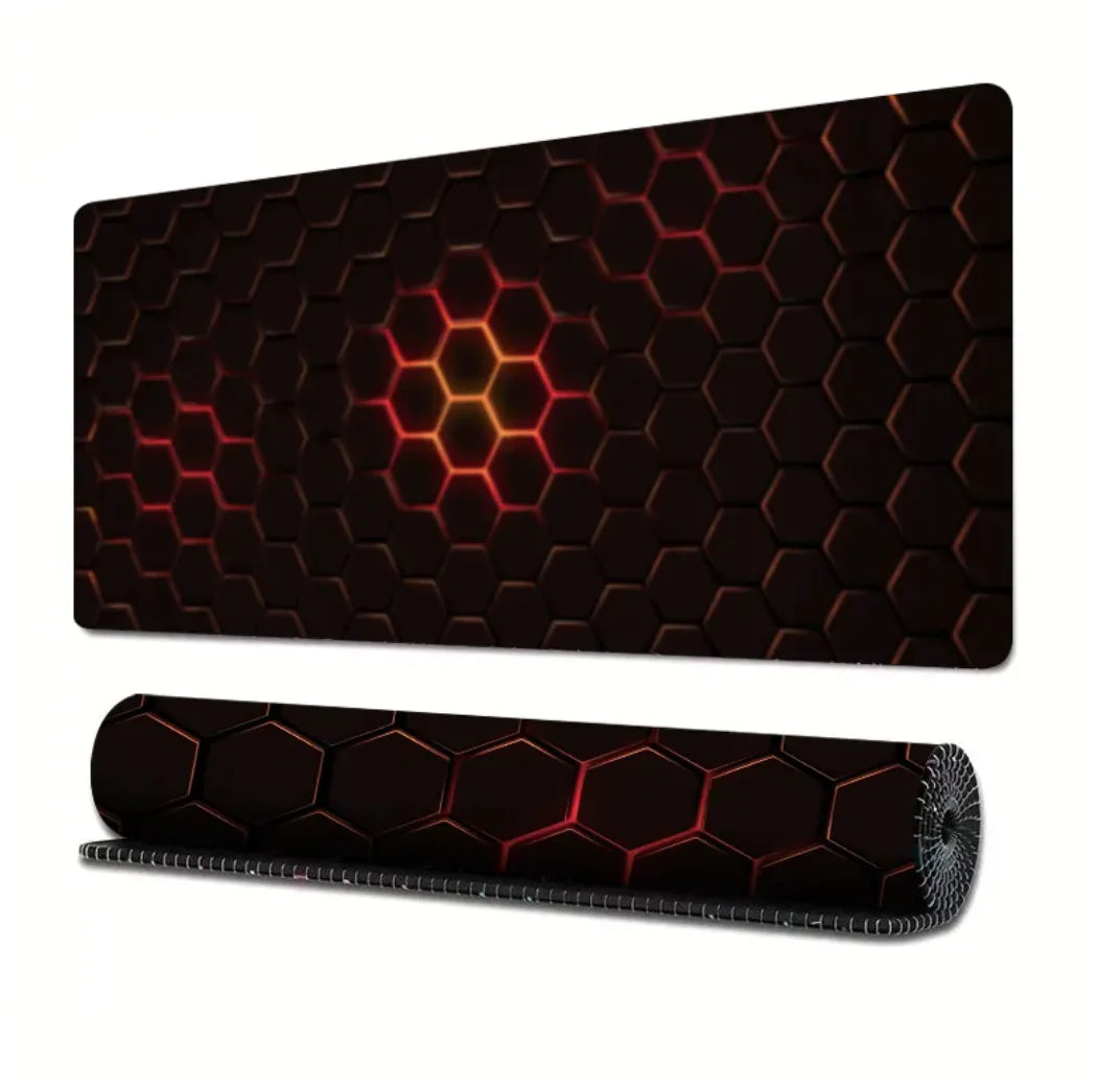 Extended Gaming Mouse Pad with Line Design