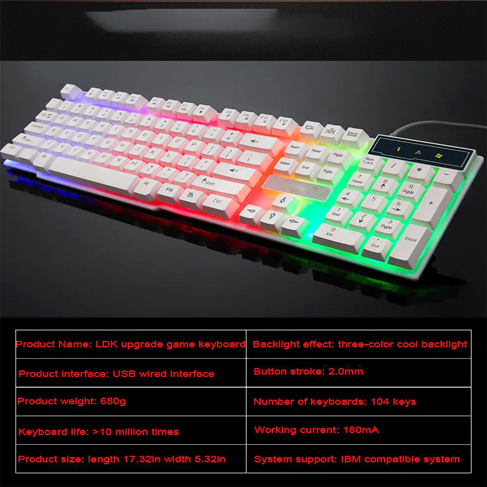 ReddyKai R260 RGB Backlit USB Wired Gaming Keyboard